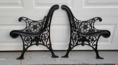 cast iron Victorian bench ends, View more