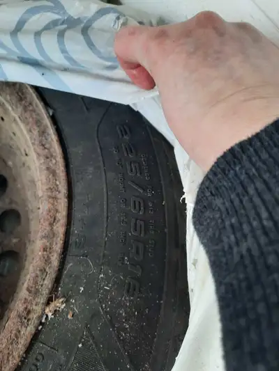 I have two different sets of winter tires on rims. Both sets have lots of tread left. We don't have...
