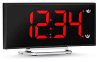 Alarm Clock: Marathon CL030070BK-RD USB Alarm Clock Charger