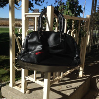 NEW BLACK LEATHER TOTE BAG/LUGGAGE