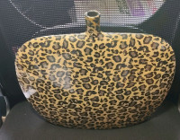 Leopard skin print vase.
