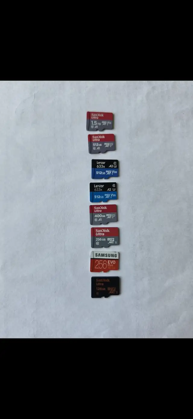 MicroSD Cards for Sale – High Capacity Storage Bundle used