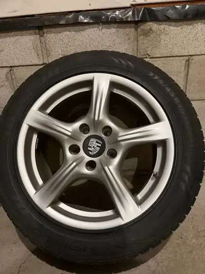 Cleaning my garage, a set of Porsche staggered Rims and tires comes off the 2014 Porsche Panamera Th...