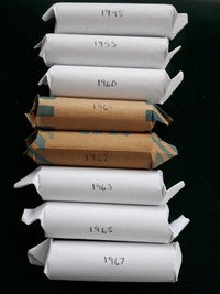 Rolls of Canadian Nickels by year (starting 1945)