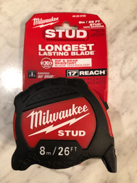 Milwaukee stud 26’ tape