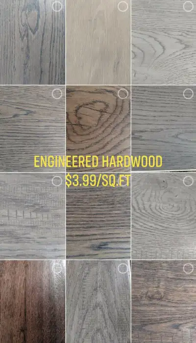 ENGINEERED HARDWOOD $3.99/sq.ft, View more