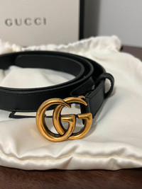 Authentic Black Women’s Gucci Marmont Belt
