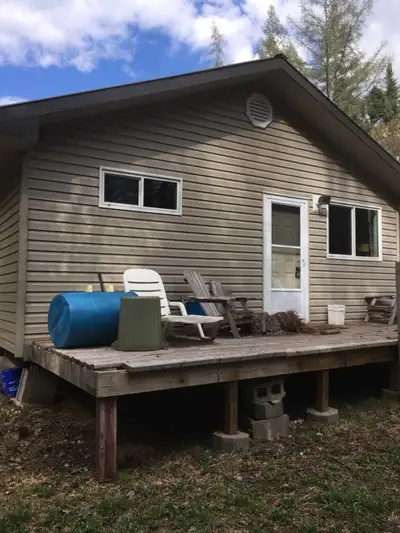 The property is well treed with tamarack and a few birch trees. Has small cottage 24 x 30 includes 2...