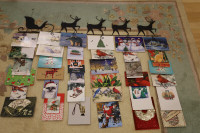 hanging sleigh Christmas card display