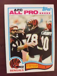 1982 Topps Anthony Munoz AFC All-Pro Rookie football card (#51)