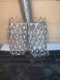 Vintage crystal wall sconces