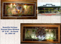 *!*!*!*!*!*!*!*!***ANTIQUE STAINED GLASS WINDOW***!*!*!*!*!*!*!*