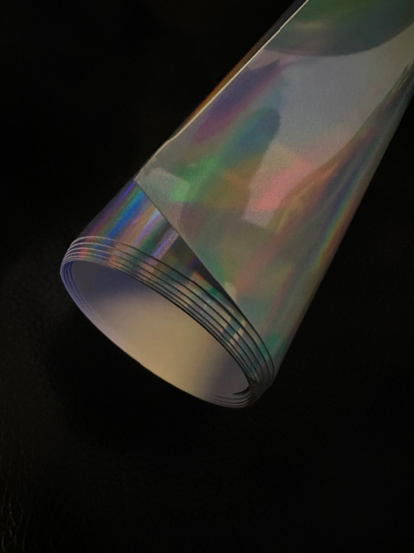 Rainbow Holographic Silver Chrome Vinyl 55inch by 12inch in Other in Mississauga / Peel Region - Image 3
