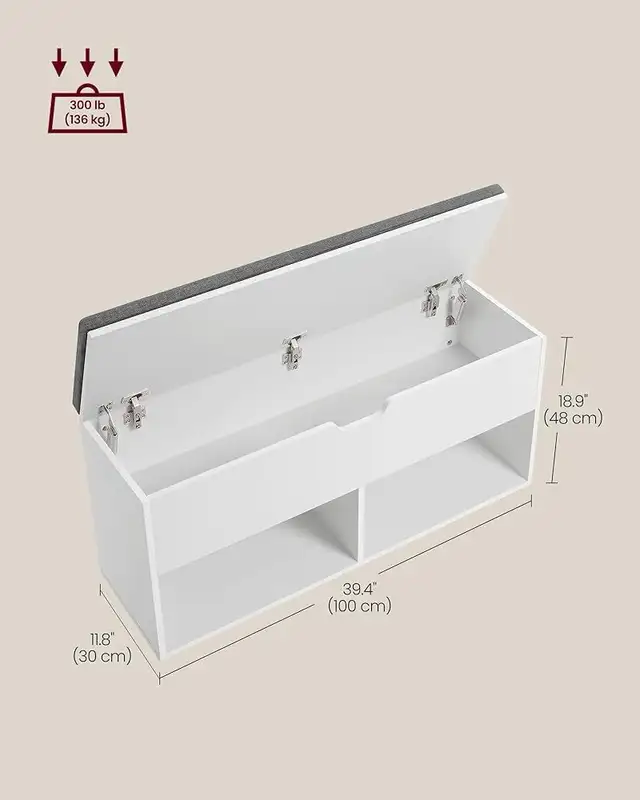 Shoe Bench, Storage Bench with Compartments, Shoe Shelf in Storage & Organization in Markham / York Region - Image 3