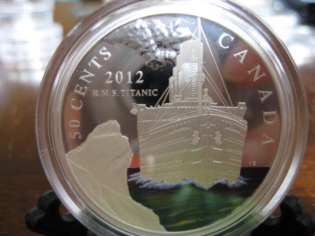 2012 - RMS Titanic 50-Cent Coin - Silver Plated COIN in Arts & Collectibles in City of Halifax - Image 2