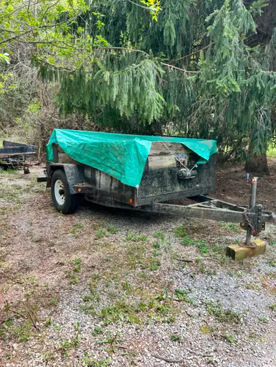 Good Condition, solid. Tilt , May need some wood replaced for floor and some paint touch up. 5000 lb...