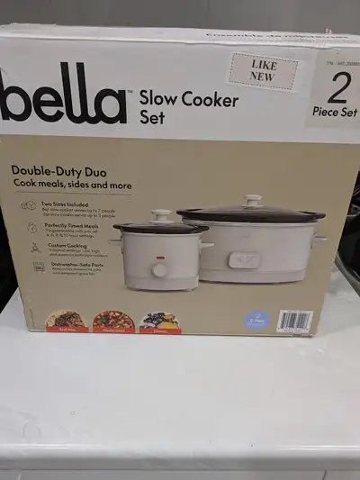 BELLA 2 Piece Slow Cooker Set, View more