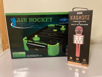 Kids mini Air Hockey & Karoake microphone