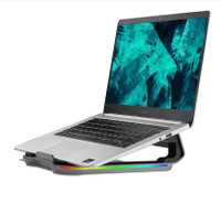 RGB laptop stand with usb-c hub