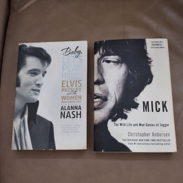 2 SOFT COVER BOOKS - MICK JAGGER/ELVIS PRESLEY in Non-fiction in Mississauga / Peel Region