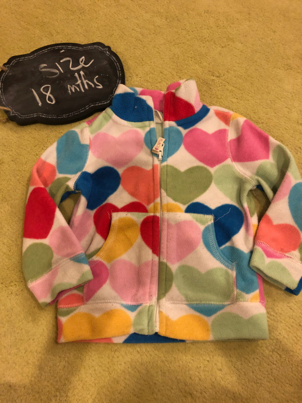 Fleece Rainbow Heart Jacket - 18 mths in Clothing - 18-24 Months in Calgary