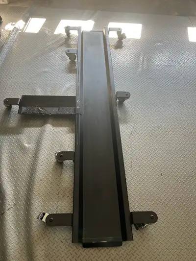 Motorcycle trolley. Allows movement of parked bike in tight spaces - easy 360 degree spin. Made in C...