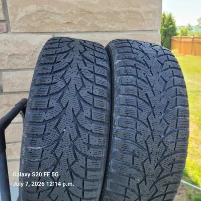 Winter Tires and rims from 2012 Hyundai Tuscon Rims a little rusty but a little brushing and paint t...
