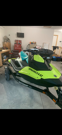 2018 Seadoo 90HP Spark IBR with Trailer