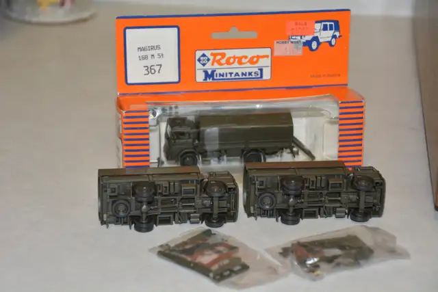 3 Roco #367 army covered trucks