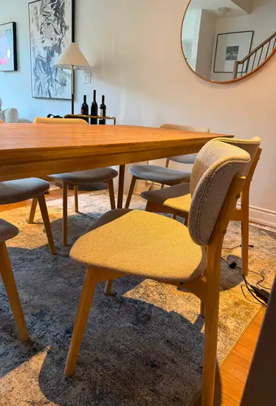 Wood Dining Table and 6 Chairs, View more
