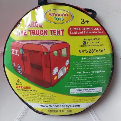 LARGE RED FIRE ENGINE TRUCK TENTPOP-UP PLAY TENT, View more