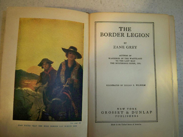 BOOK ZANE GREY THE BORDER LEGION-VINTAGE-CIRCA 1920 in Other in Edmonton - Image 2