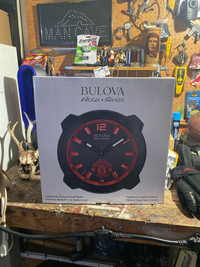 Numbered limited edition BULOVA Manchester United wall clock