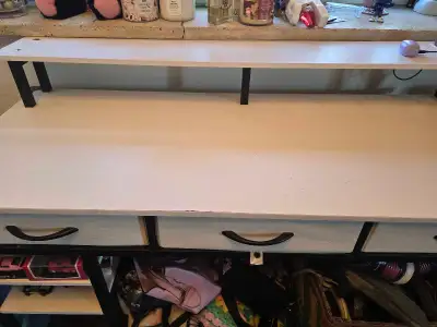 White Desk with Drawers, View more