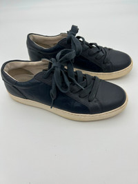 Mens  9 Coach   Blue Leather Sneakers Low Top
