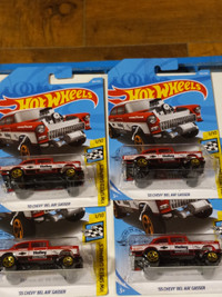 Hot Wheels 55 Chevy Bel Air Gasser Lot of 4 Perfect