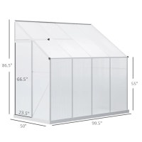 8' x 4' x 7' Silver Lean-to Greenhouse Walk-in Garden Aluminum P Markham / York Region Toronto (GTA) Preview