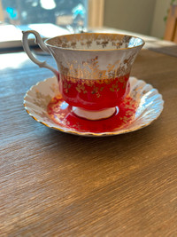 Royal Albert Regal Series Red Teacup and saucer