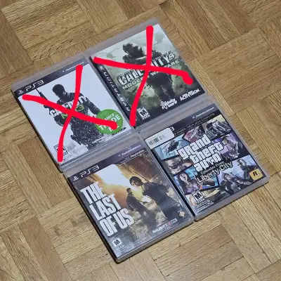 Classic Sony PlayStation 3 games in great condition - The Last of Us - $15 GTA Liberty City - $15 Pi...