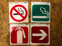 Set of 4 self adhesive signs for business