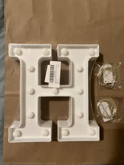 LED Letter Lights F & H – Alphabet Light Up Sign Night Light, View more