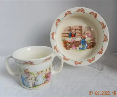 Royal Doulton Bunnykins set bowl and mug - Orillia, View more