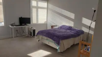 Master bedroom with ensuite bathroom on the 3rd floor of the townhouse. Parking available. Utilities...