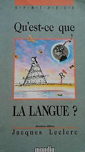 Qu'est-ce que la langue? 2ed     Jacques Leclerc  (Linguistique)