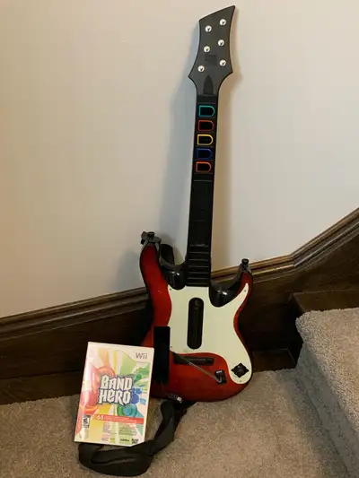 Guitar Hero Guitar w/ Nintendo Wii Band Hero Game - Mint, View more