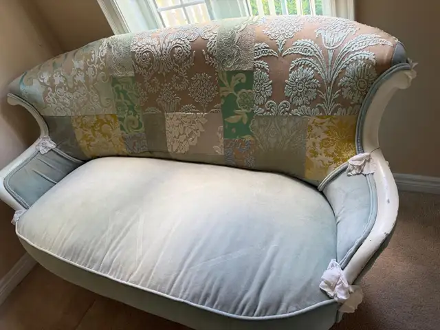 Vintage French Provincial Loveseat – Professionally Upcycled in Couches & Futons in City of Toronto - Image 3