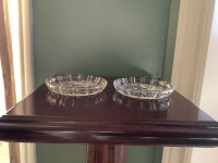 Set of Two Vintage Pinwheel Crystal Coasters