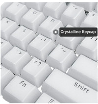 White Jelly Crystal ABS Keycaps for mechanical keyboard