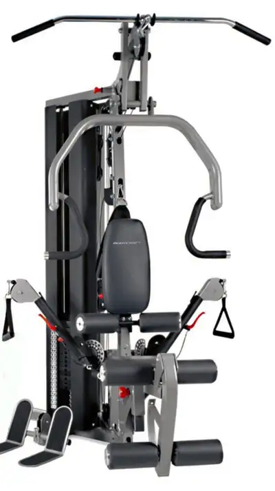Features: Bench Press Station with adjustable starting point, and the ability to perform a variety o...