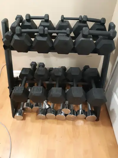 I'm downsizing and have these dumbbells that I no longer need. They are used, will have some cosmeti...